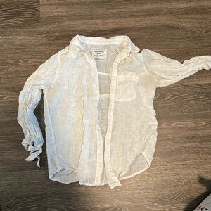 Abercrombie white linen shirt